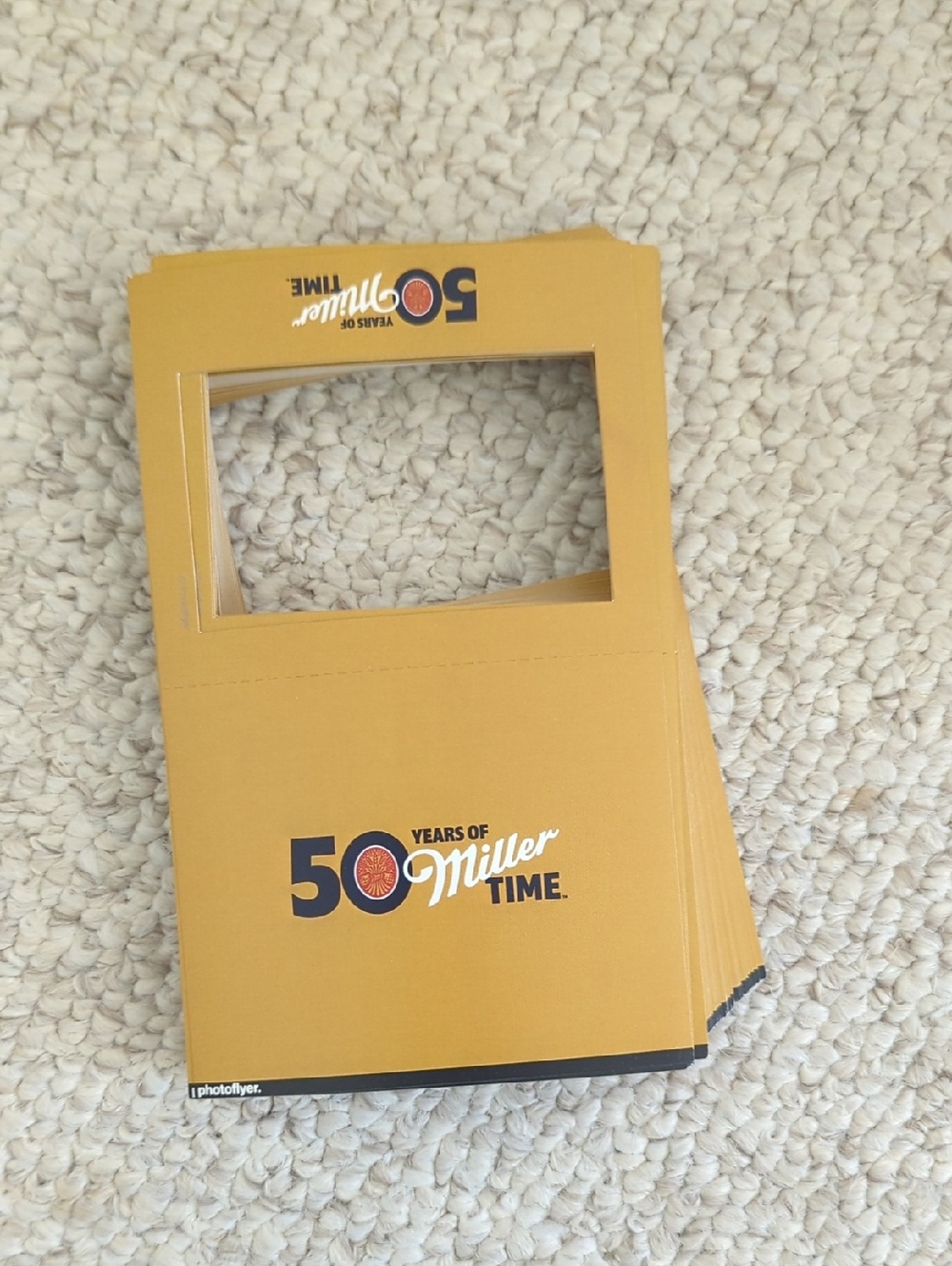Miller Time 50 Years Yellow Promotional Card Holder